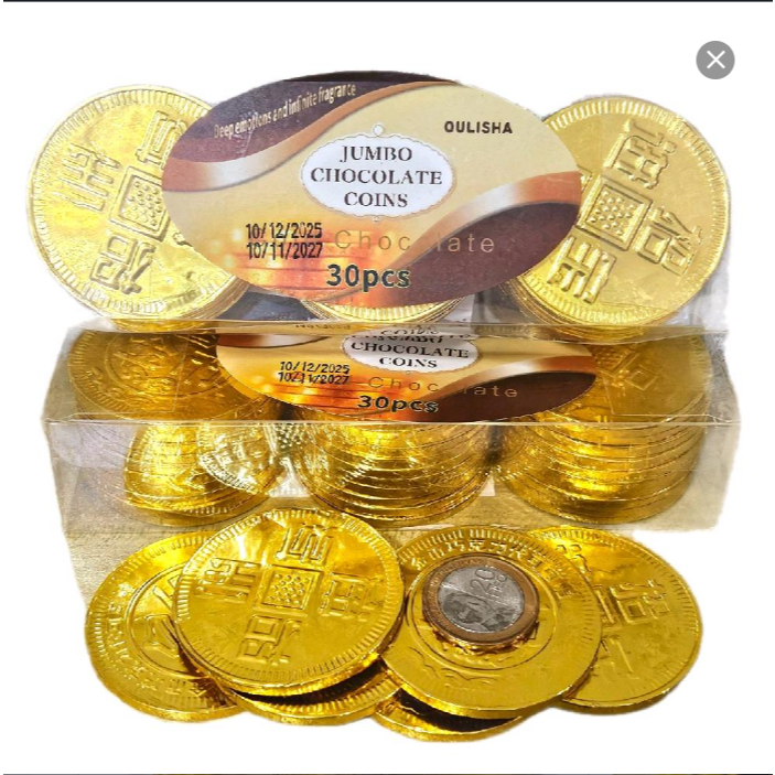 Chocolate Jumbo Gold Coin 30pcs | Shopee Philippines