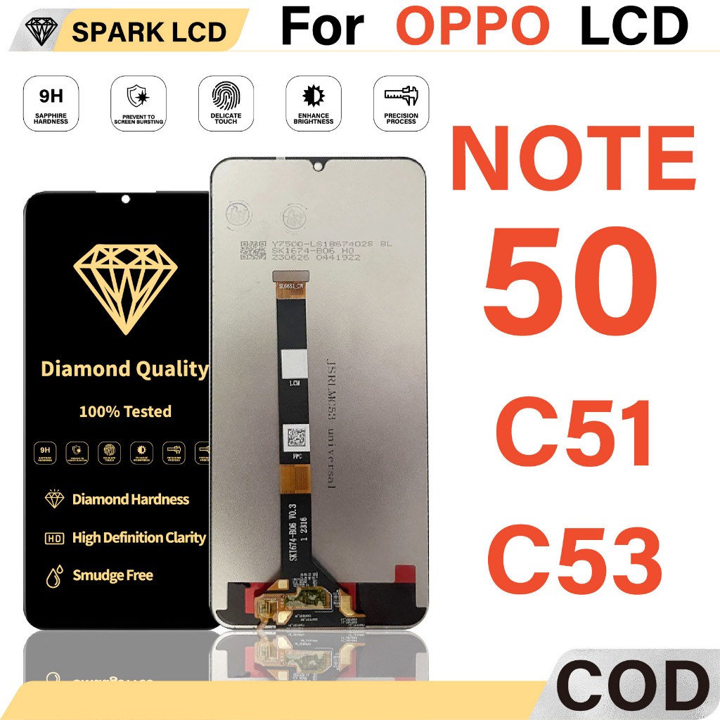 For Realme NOTE 50 / C51 / C53 / NARZO N53 LCD Display Touch Screen ...