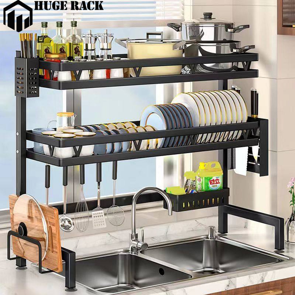 Dish Drying Rack Plate Storage Organizer Shelf Sink Drainer Dish Rack ...