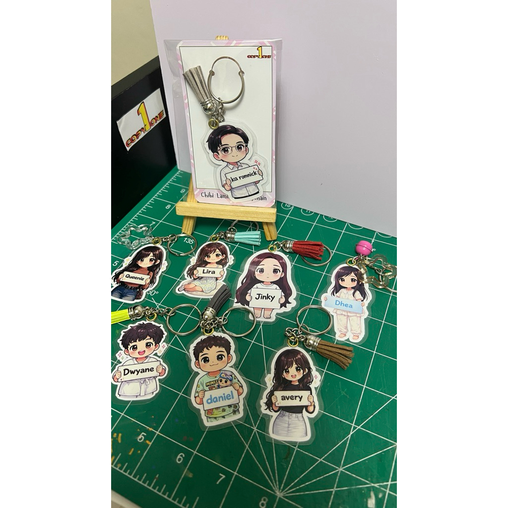 Customized Laminated Keychain - Chibi / Face Cut out | Shopee Philippines
