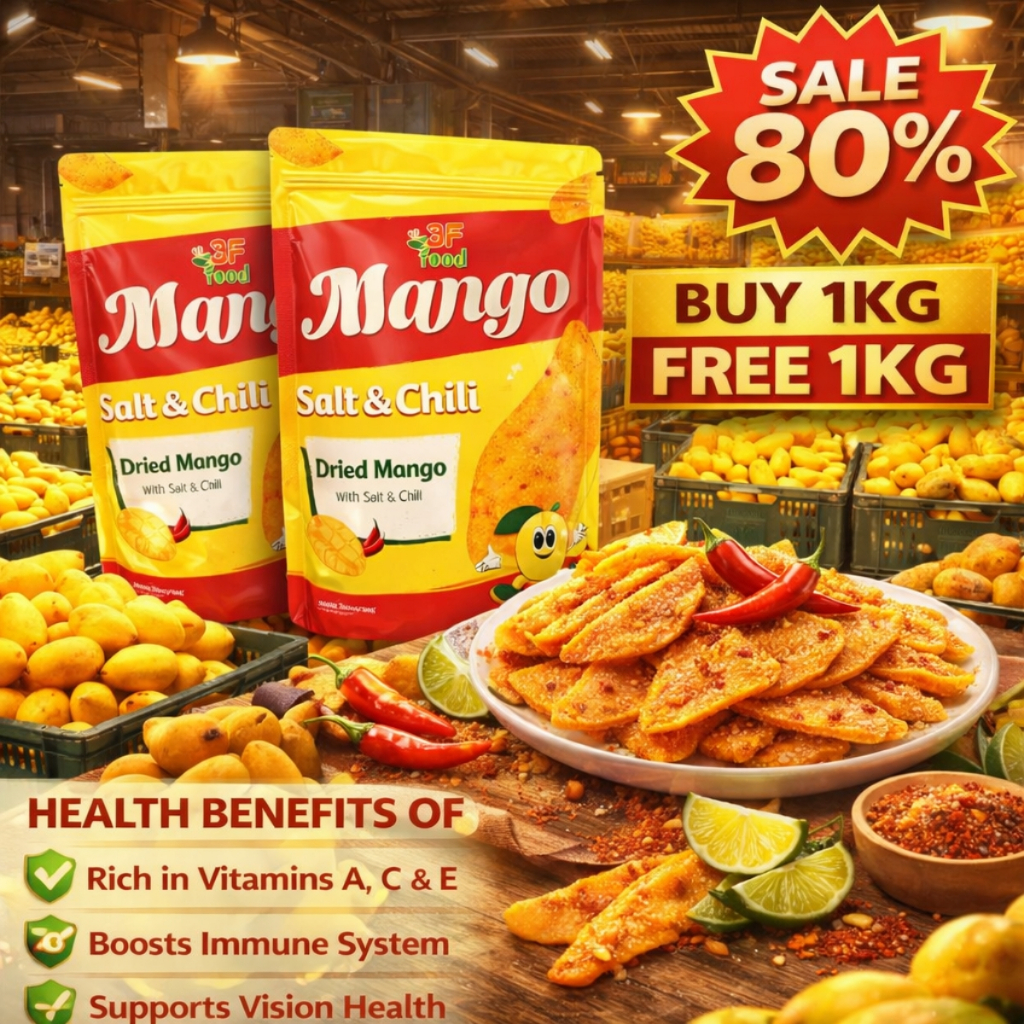 [BUY 1KG FREE 1KG] DRIED MANGO WITH SALT AND CHILI of 3F Dried Mango ...