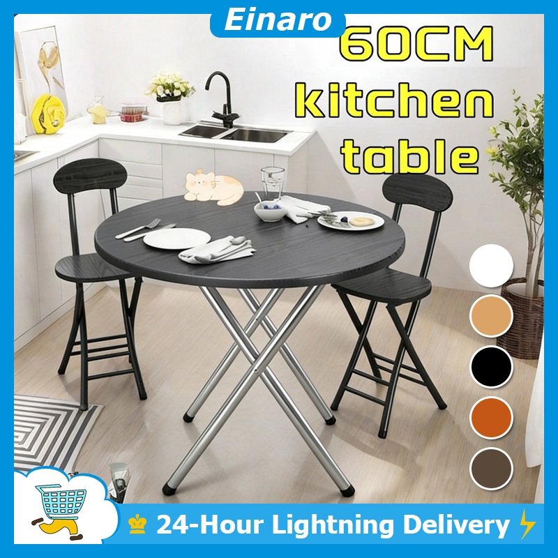 Round Foldable Dining Table Portable Household Small Apartment Dining ...