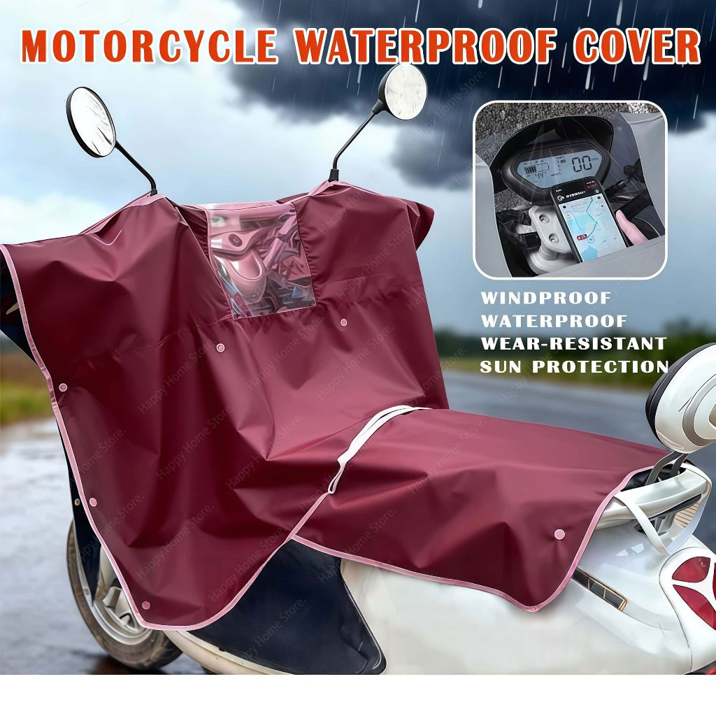 2in1 Motorcycle Cover Waterproof Rain Dust Cover Sun Protective Cover ...
