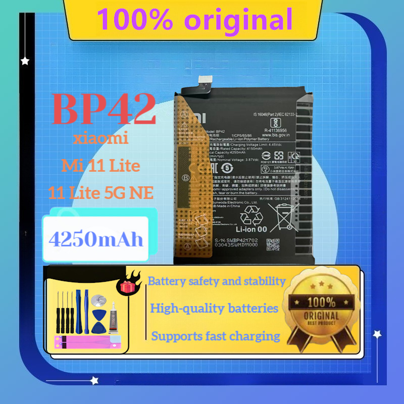 Xiaomi BP42 original 4250mAh battery For xiaomi 11 Lite 5G NE Mi 11 ...