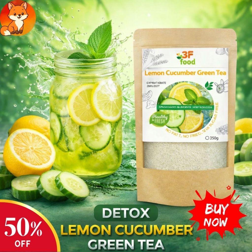 [BUY 1 TAKE 1] Cleanse Lemon Cucumber Powdered Green Tea with Fiber ...