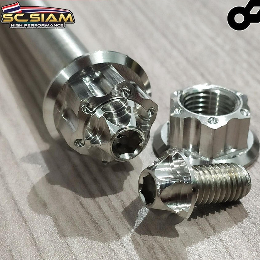SC SIAM CNC WHEEL AXLE MIO / M3 / RAIDER R150 / WAVE / XRM / RS / PCX ...