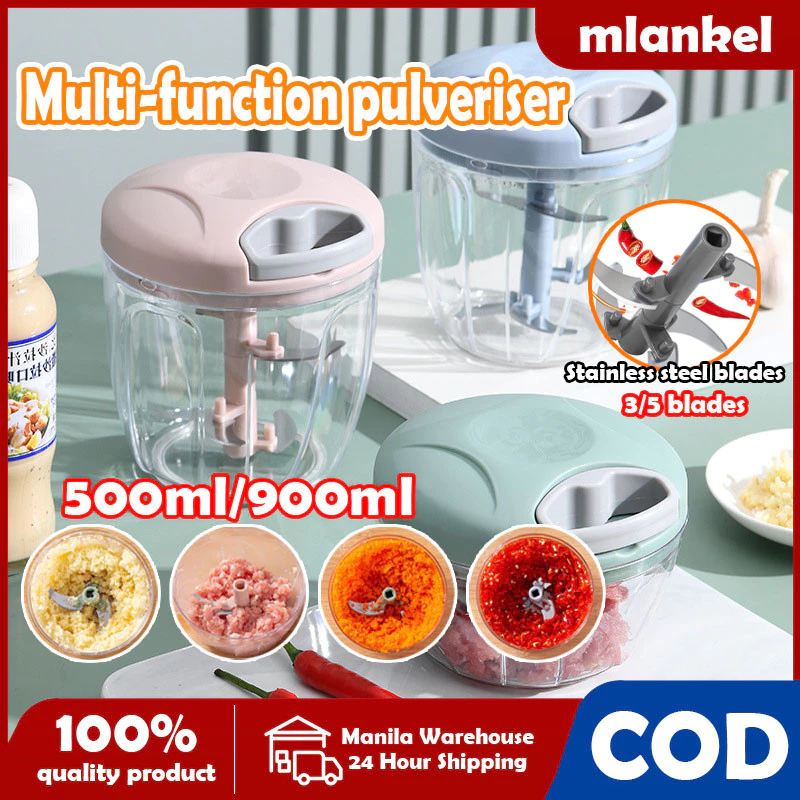 Hand Chopper Manual Rope Food Processor With Pounding Garlic Cutting ...