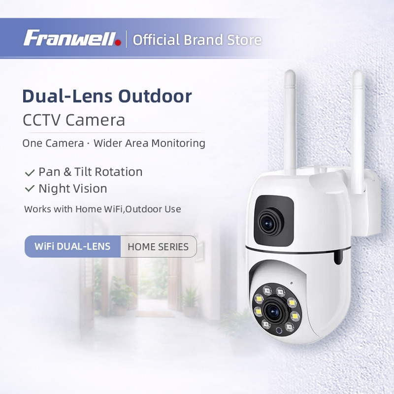 Franwell Dual Lens Y33A CCTV WiFi Camera IP Security Wireless Outdoor ...