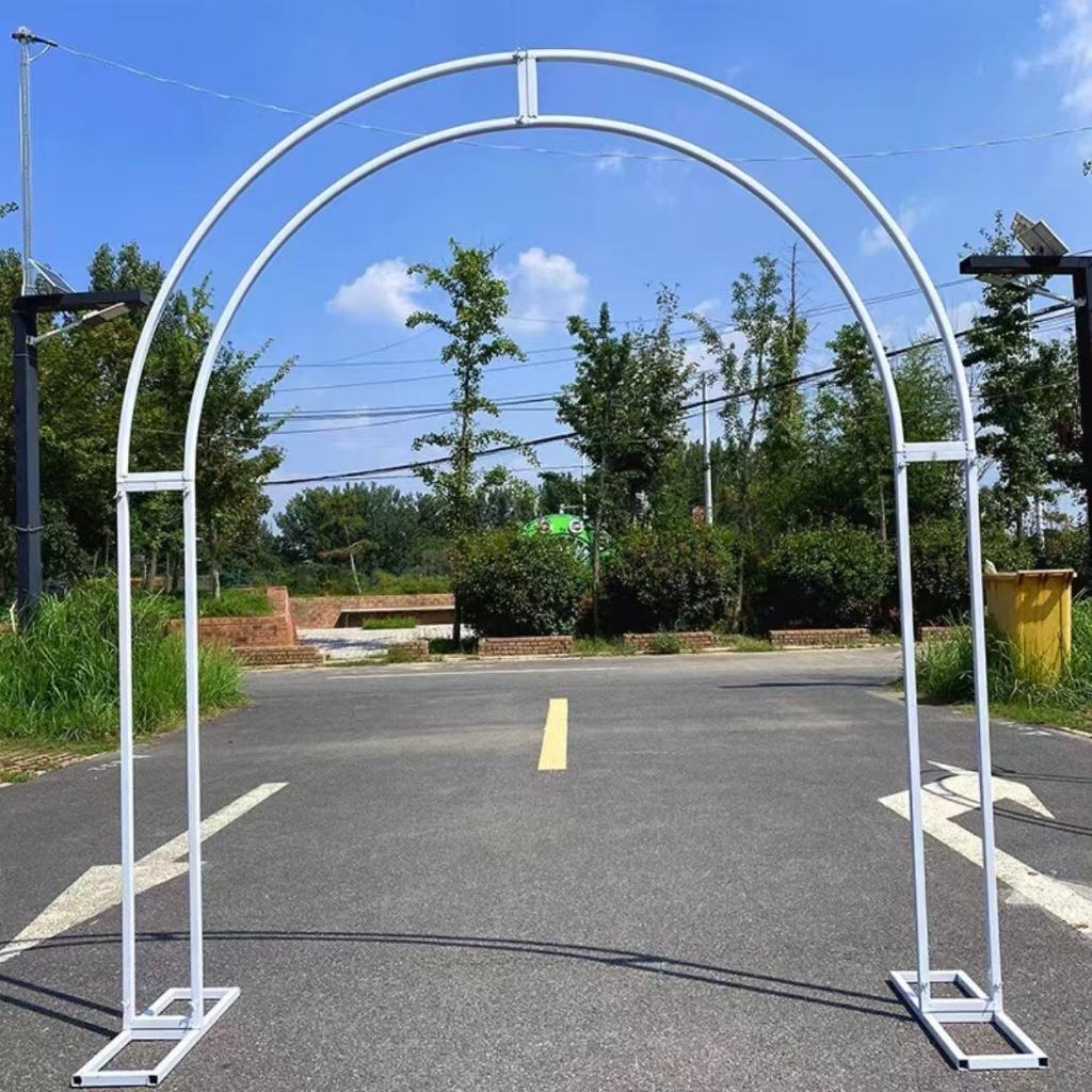 NEW Wedding Props Wrought Iron Double Pole Arch Shelf Stage Layout ...