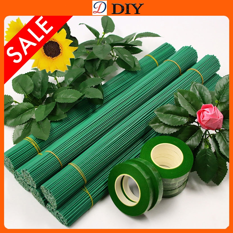 Flower Iron Wire Flower Bamboo Stick DIY Artificial Flower Making ...