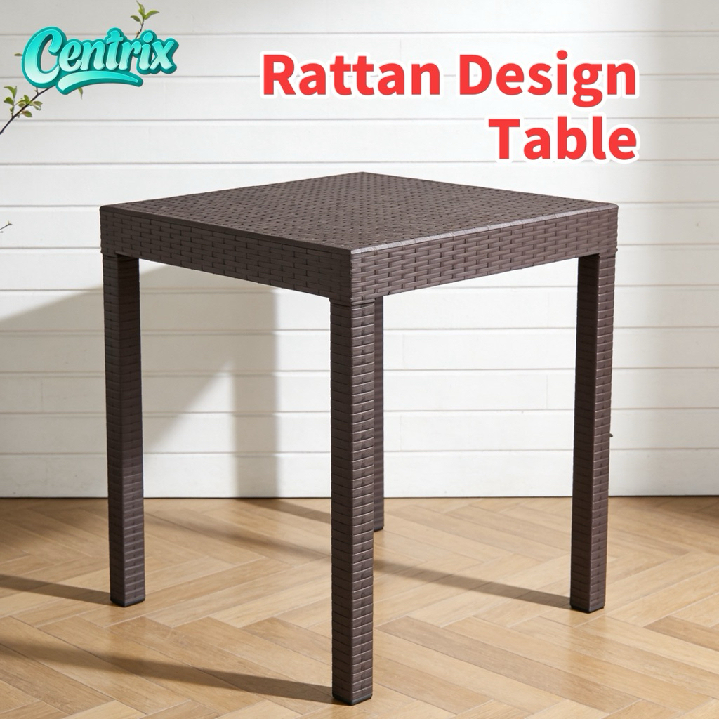 70*70CM Centrix Rattan Table High-Quality FULL RATTAN #7450 | Shopee ...