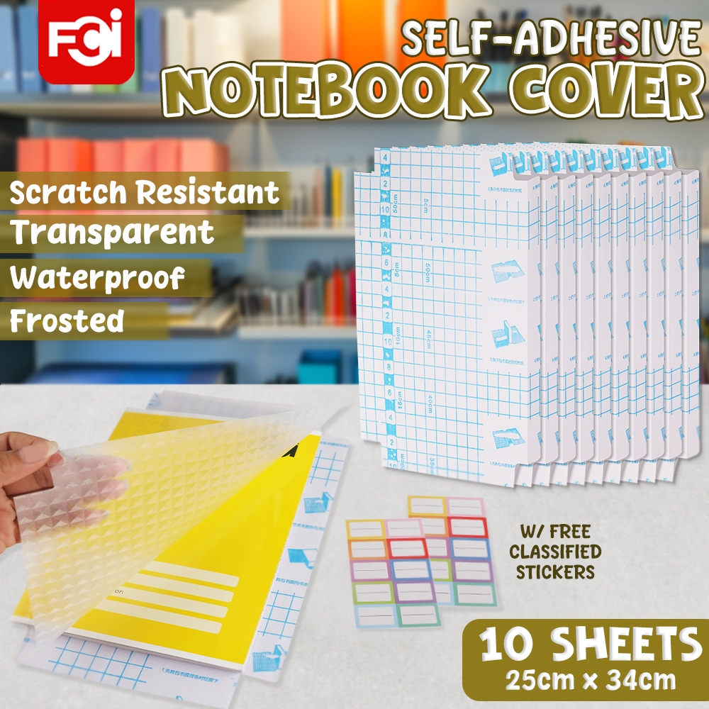 FCI Self-Adhesive Book Cover Wrapper Waterproof Film Plastic Cover for ...