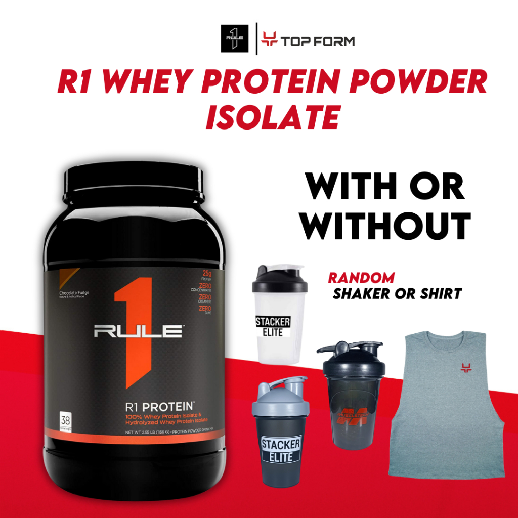 Rule 1 Whey Protein Isolate, R1 Whey Protein Powder Isolate 1.98lbs ...