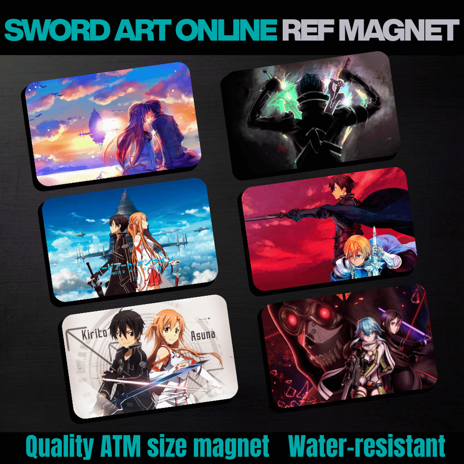 SWORD ART ONLINE Ref Magnet | Anime | Souvenir ATM Size | Waterproof ...