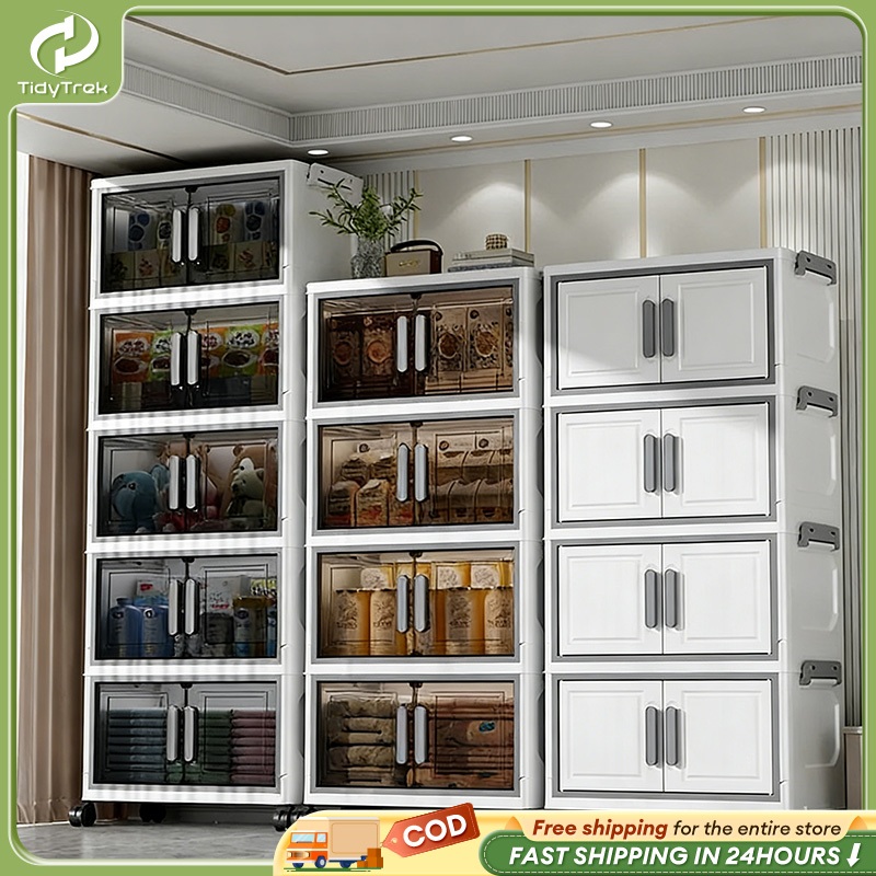 TT Foldable Multi-Layer Storage Box Cabinet Plastic Organizer For ...