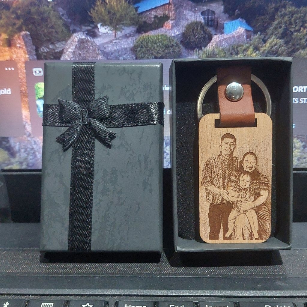 Personalized Keychain laser engraved With Box (Random Color) | Shopee ...