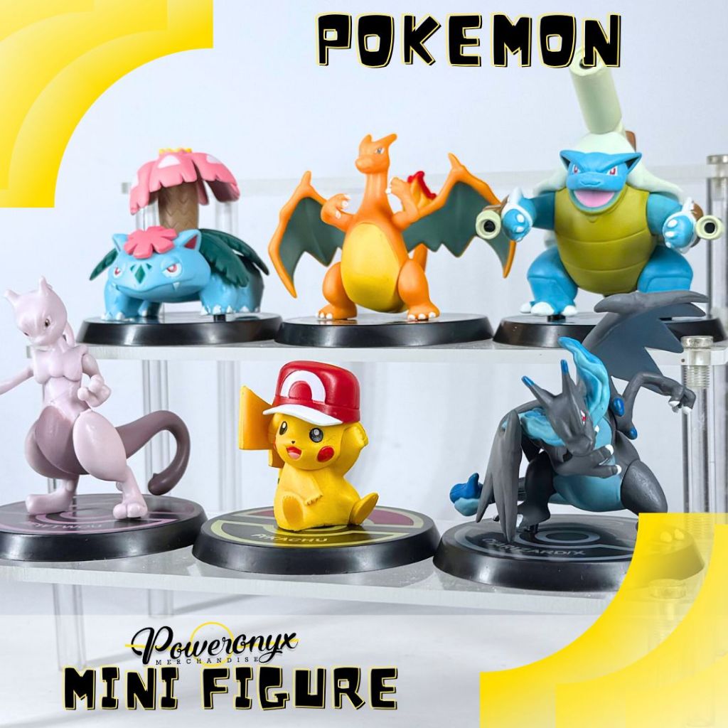 Pokemon Pikachu Venusaur Charizard Blastoise Mewtwo Mini Figure ...