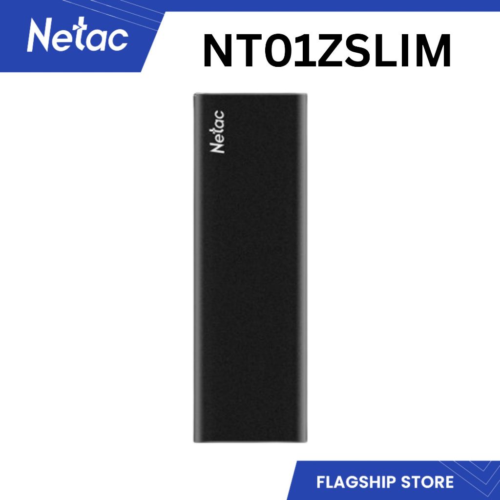 NETAC NT01ZSLIM 500GB/1TB EXTERNAL SSD USB 3.2 GEN2 UP TO 550MB/S TYPE ...