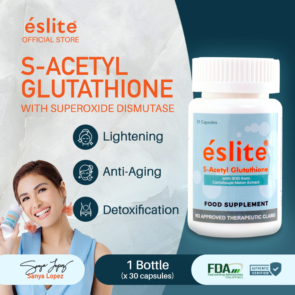 eslite glutathione Eslite S-Acetyl Glutathione (Anti Aging and Skin Whitening Gluta Capsule)  30 Capsules