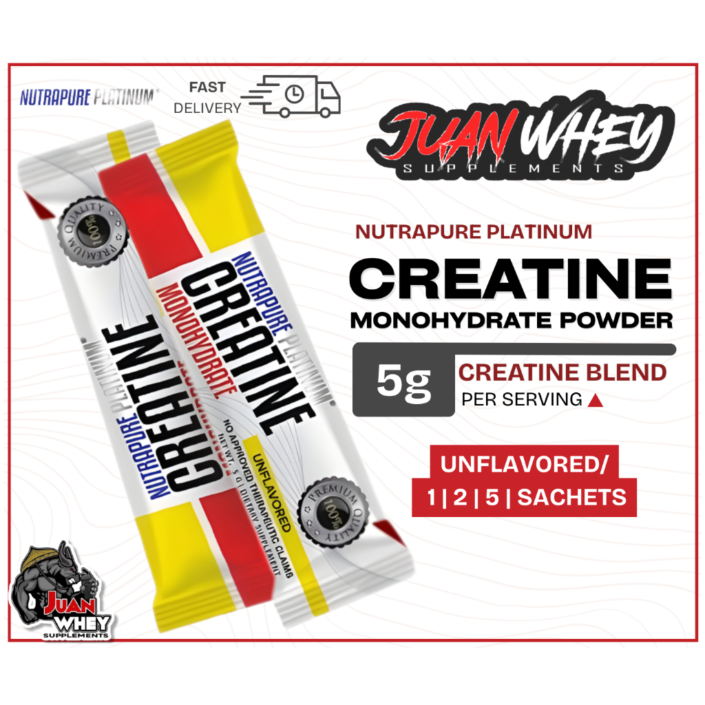 Nutrapure Platinum Creatine Monohydrate 1, 2, 5 Sachets | Shopee ...