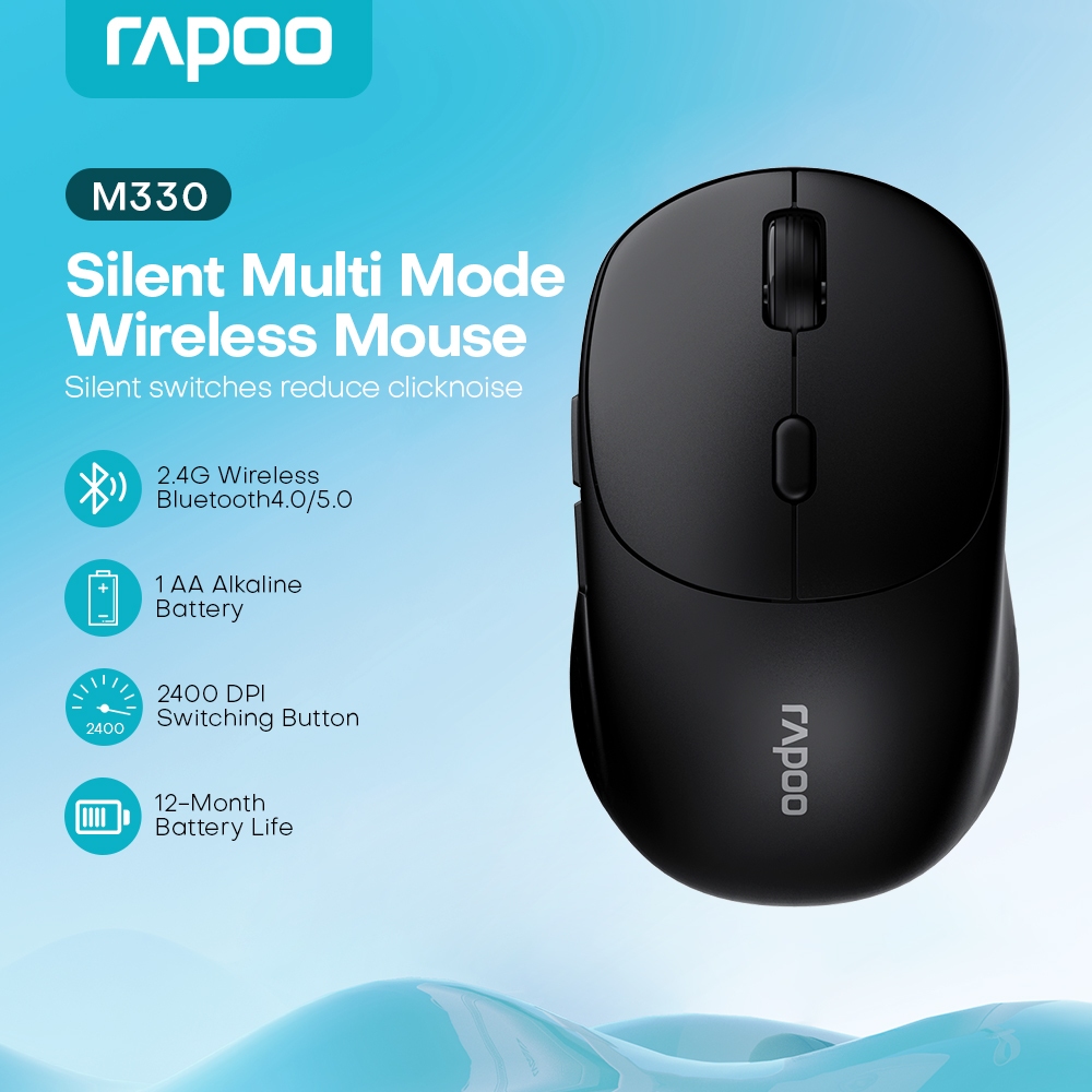Rapoo M330 Silent Multi-mode Wireless Mouse | Shopee Philippines