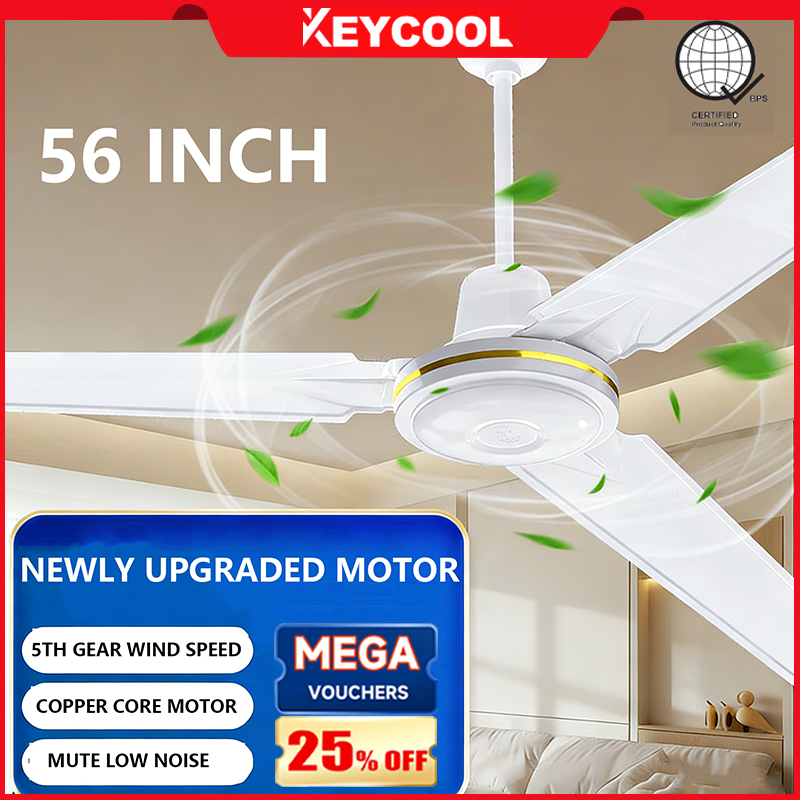 Keycool Electric Ceiling Fan Big Size Heavy Duty Household Strong Wind ...