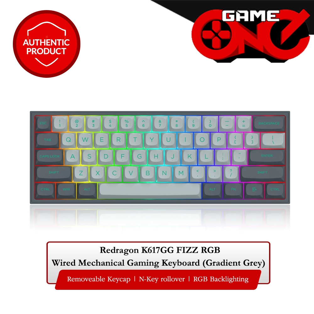 Redragon K617GG FIZZ RGB Wired Mechanical Gaming Keyboard - Gradient ...