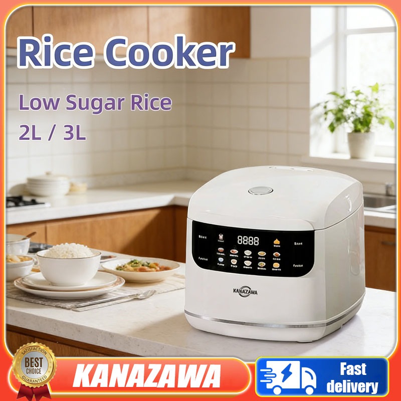 KANAZAWA Smart Touch Control Rice Cooker LED Display Non-stick Ceramic ...