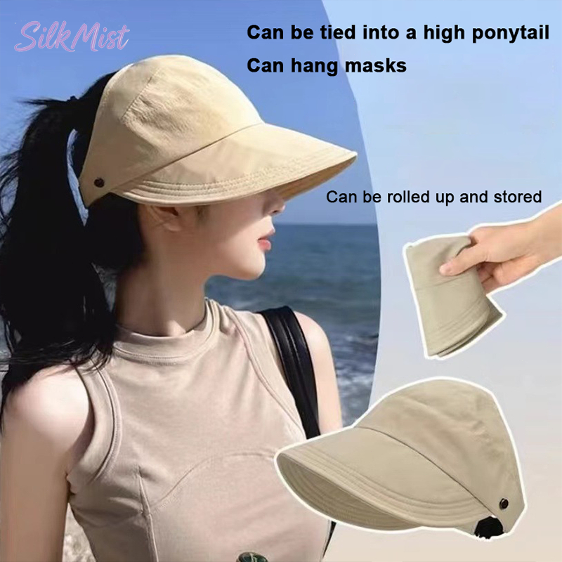 COD Foldable Hollow Bucket Hat Adjustable Outdoor Women Versatile UV ...
