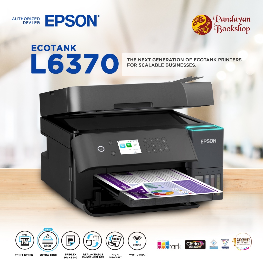 Epson EcoTank L6370 A4 Wi-Fi Duplex All-in-One Ink Tank Printer with ...