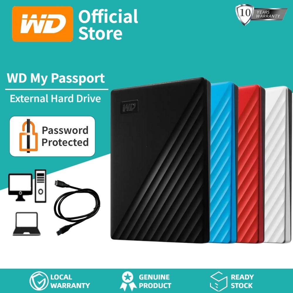 Western Digital WD External Hard Drive 2TB /1TB WD HDD My Passport USB ...