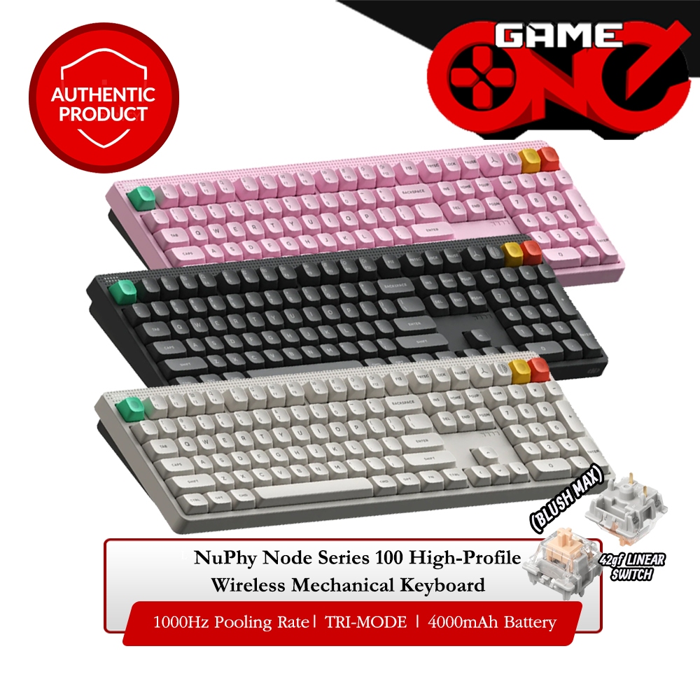 NuPhy Node Series 100 Hot-Swappable Tri-Mode High/Low-Profile(BlushMax ...