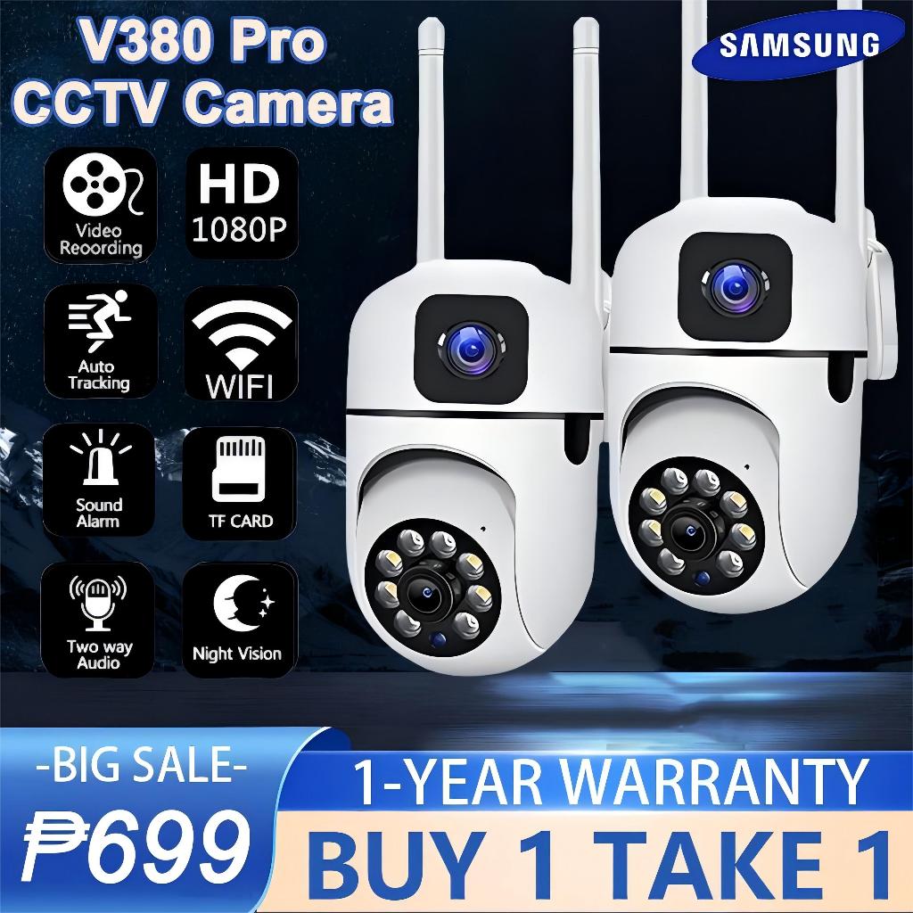 BUY 1 TAKE 1 V380 Pro CCTV Camera Dual Lens 12MP HD Night Vision Motion ...
