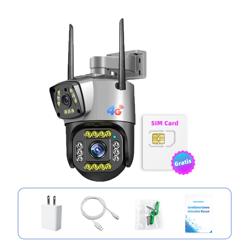 Dual Lens CCTV Camera Outdoor Two View Auto Tracking Night Vision ...