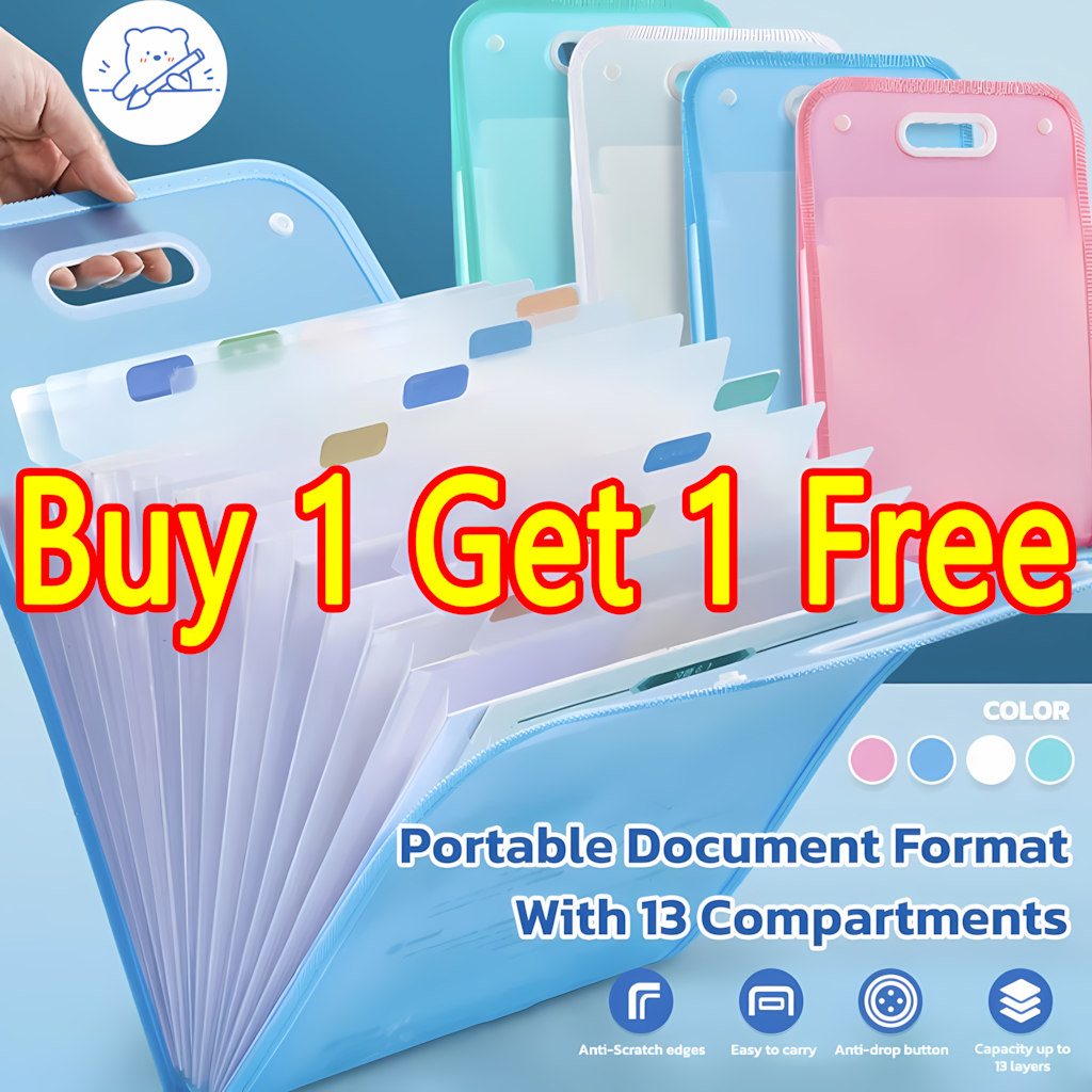 13-Layer Handle Folder Long File Organizer Expanding File Folder ...