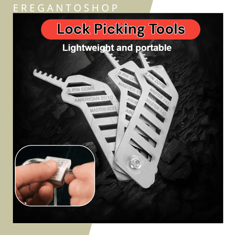 Universal Lock Pick Set Portable Stainless Steel Lockpicking Tool Lock ...