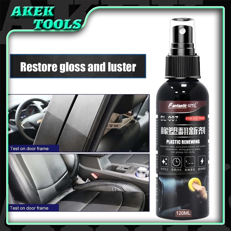 120ML Plastic Restorer Back to Black Gloss Cleaning Auto Polish Repair ...