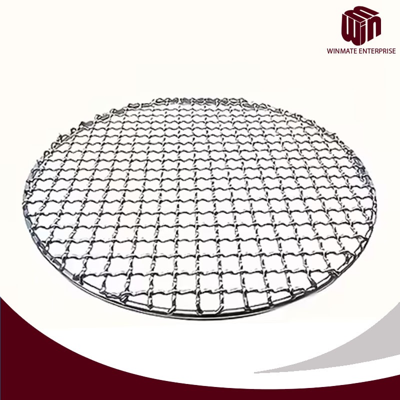 BBQ Grill Round Stainless Steel Mesh Screen Grill net 30cm | Shopee ...