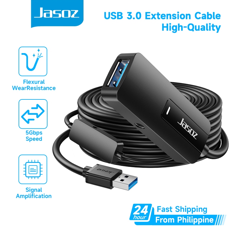 Jasoz 10m 15m 20m 25m 30m USB 3.0 Extension Cable 2.0 Type A Male To ...
