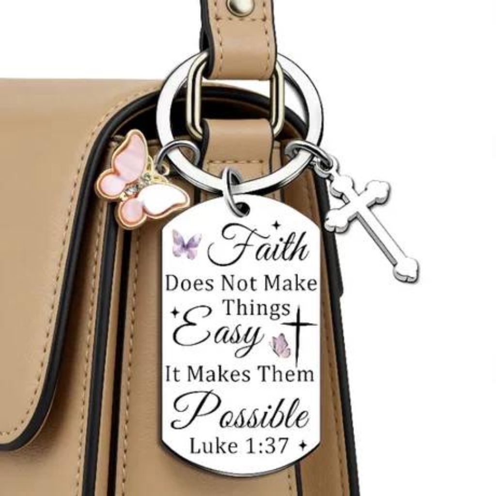 Bible verse stainless steel Keychain faith | Shopee Philippines