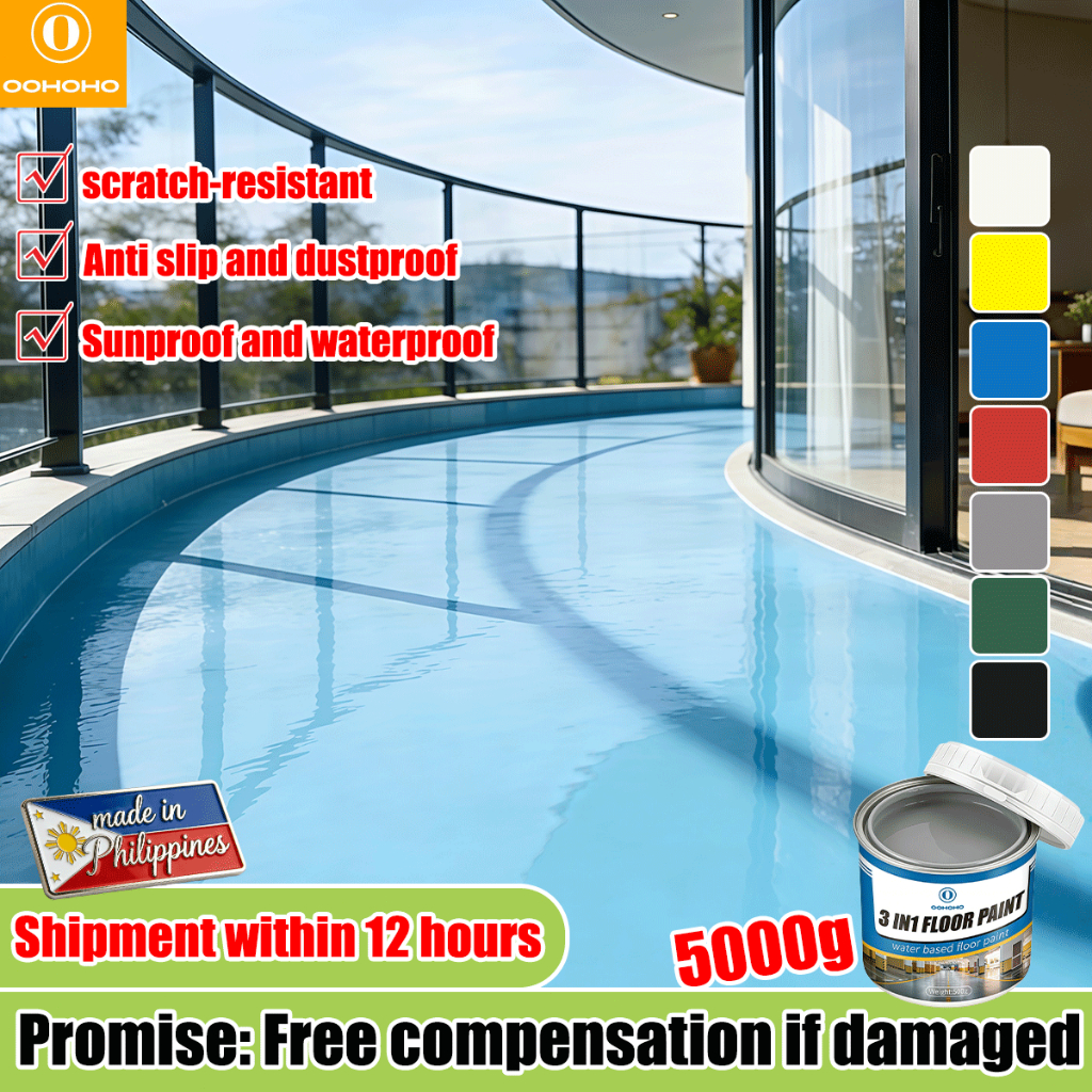 【COD】3 IN 1 Epoxy Floor Paint High glossiness Wear-Resistant for ...