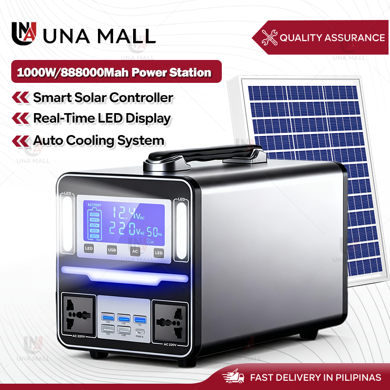 UNA Portable Power Station 988000mAh 1000W Power Outdoor Solar ...