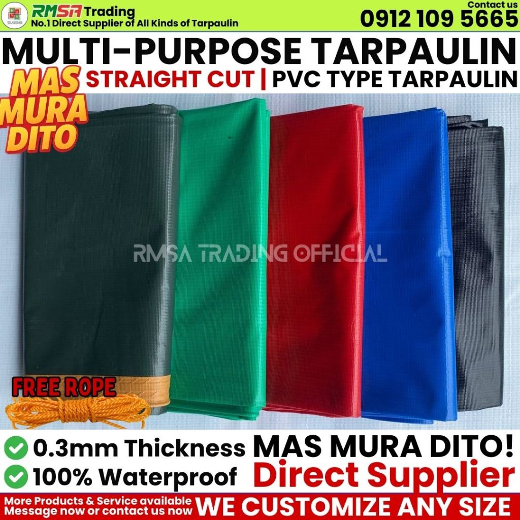 RMSA | PVC TYPE TRAPAL 4x6 4x4 4x8 5x6 6x6 6x8 6x9 6x10 6x12 W/ FREE ...