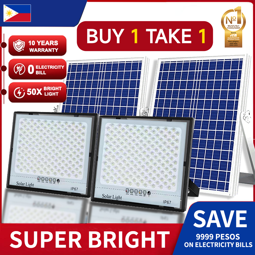3000W BUY 1 Take 1 Solar Flood Light Solar Light Outdoor Waterproof ...