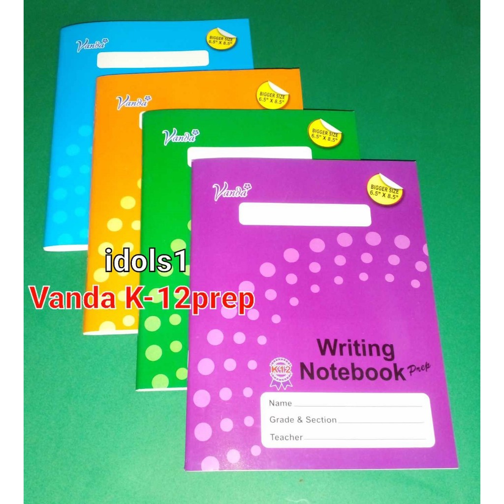VANDA K12 WRITING NOTEBOOK PREP SOLD PER PIECE | Shopee Philippines
