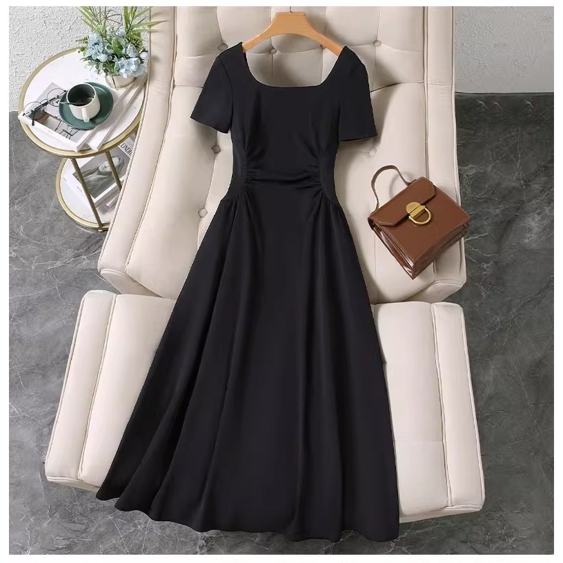 black dress shopee summer black dress elegant for woman plus size puff sleeve korean long  white dress for civil wedding