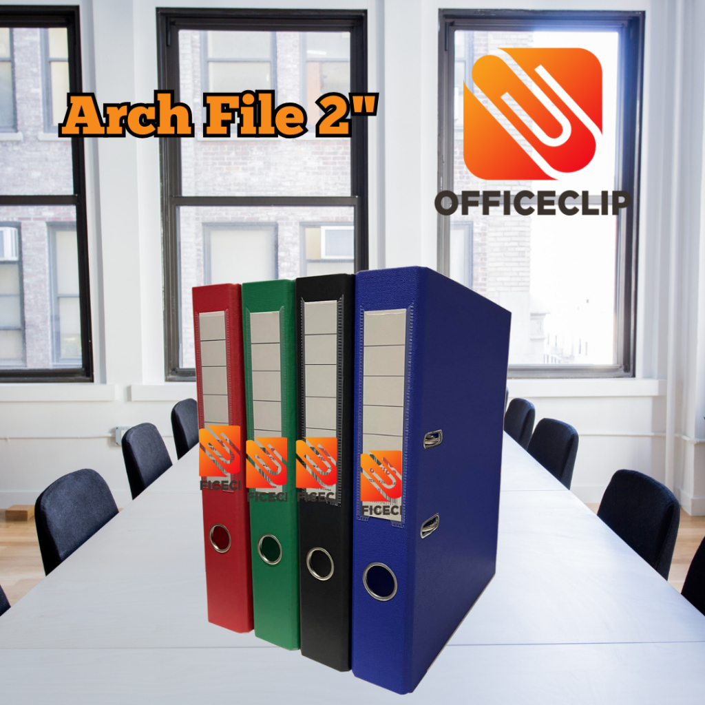 OfficeClip SIDE-CLIP 2 inches Lever Arch File Folder Long - Hard Cover ...