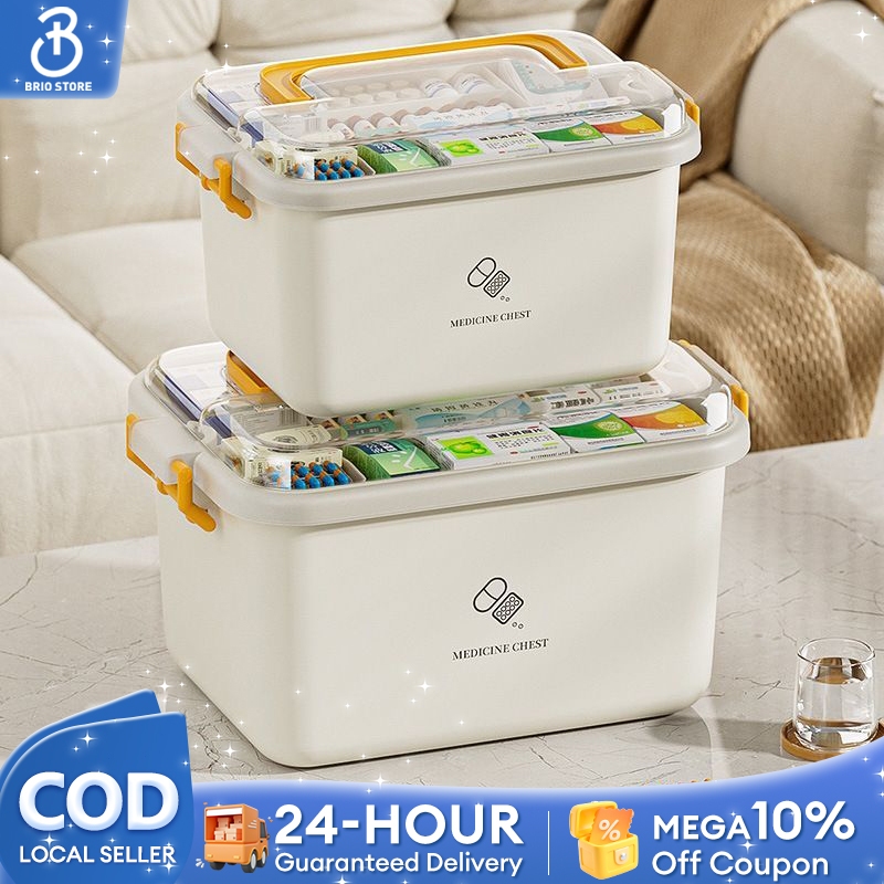 BRIO Medicine Storage Box First Aid Kit Box Plastic Storage Box Tackle ...