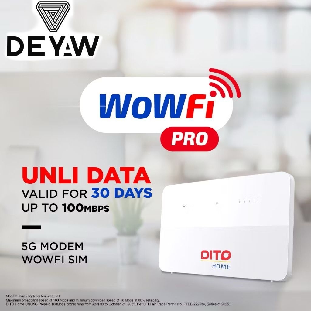 Dito Home Prepaid Wifi 5G With Unli 30days Data (MODEM H151-370 ...