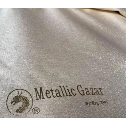 METALLIC GAZAR SILK FABRIC FOR BRIDAL GOWNS 60